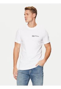 Karl Lagerfeld Jeans T-Shirt A1M17003 Biały Slim Fit. Kolor: biały. Materiał: bawełna