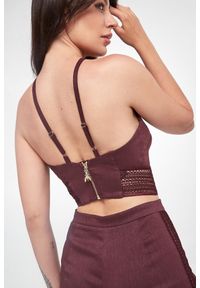 Patrizia Pepe - Top damski lniany PATRIZIA PEPE. Materiał: len
