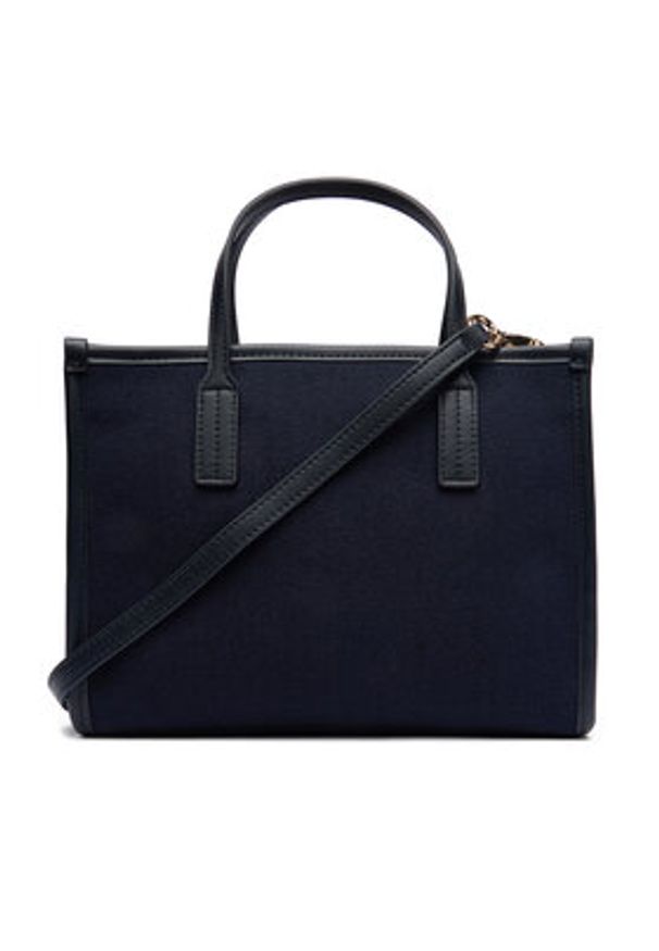 TOMMY HILFIGER - Tommy Hilfiger Torebka Th City Small Tote Melton AW0AW17852 Granatowy. Kolor: niebieski