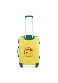 Wittchen - Średnia walizka z ABS-u z nadrukiem. Kolor: żółty. Materiał: guma. Wzór: nadruk. Styl: wakacyjny #10