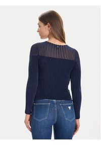 Guess Sweter W5BR62 Z0890 Granatowy Slim Fit. Kolor: niebieski. Materiał: wiskoza #5