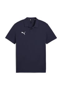 Koszulka sportowa męska Puma Team Goal Casuals. Typ kołnierza: polo. Kolor: niebieski. Materiał: bawełna. Sport: piłka nożna