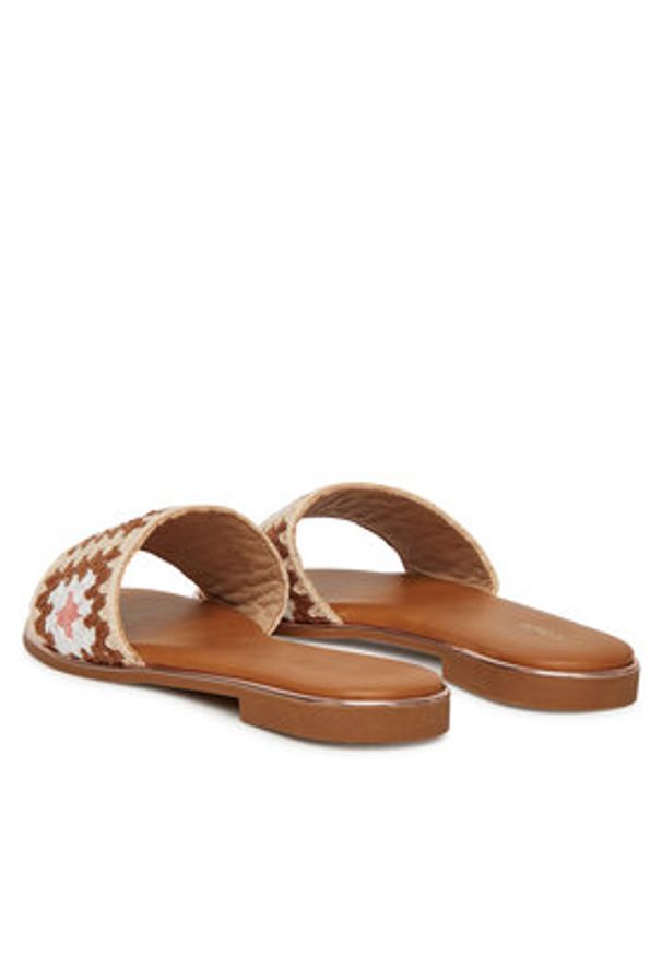 DeeZee Klapki H5728-8 Brązowy. Kolor: brązowy. Materiał: materiał