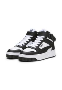 Puma - Damskie sneakersy Carina Street Mid PUMA White Black. Kolor: biały, czarny, wielokolorowy. Sezon: lato