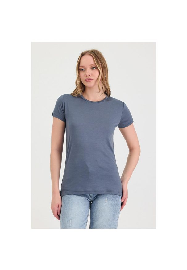 WOOLONA - Koszulka turystyczna damska Woolona Pera 100% Merino. Kolor: szary