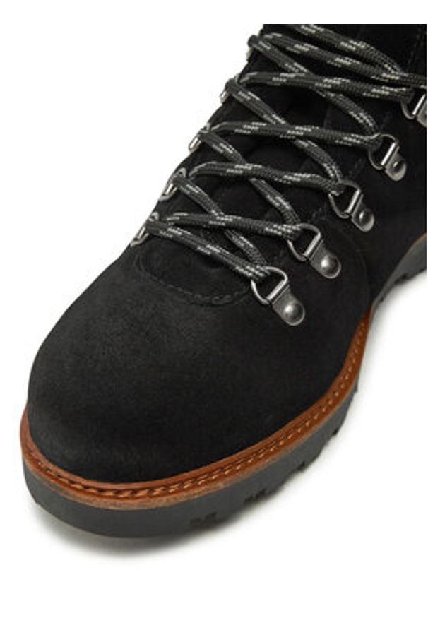 Kimberfeel Trapery Colin Czarny. Kolor: czarny. Materiał: skóra