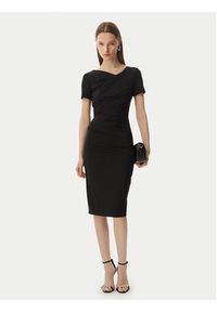 Rinascimento Sukienka koktajlowa CFC0129420003 Czarny Slim Fit. Kolor: czarny. Materiał: syntetyk. Styl: wizytowy #4