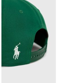 Polo Ralph Lauren czapka z daszkiem kolor zielony z aplikacją. Kolor: zielony. Materiał: poliester. Wzór: aplikacja #2