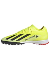 Adidas - Buty adidas X Crazyfast League Tf M IF0698 żółte. Kolor: żółty. Materiał: materiał, syntetyk, guma. Szerokość cholewki: normalna #3