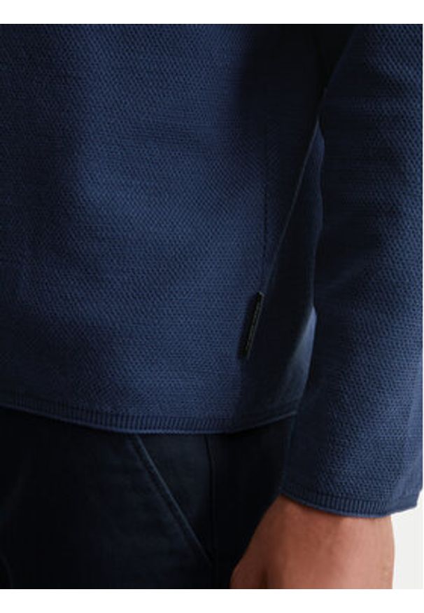 Marc O'Polo Sweter 526 5023 60080 Granatowy Regular Fit. Typ kołnierza: polo. Kolor: niebieski. Materiał: bawełna