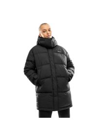 SIROKO - Damski puchowy płaszcz oversize Lifestyle Siroko Naryan. Kolor: czarny. Materiał: puch