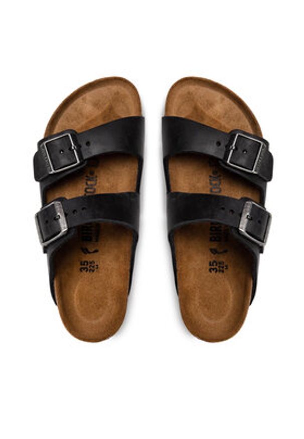Birkenstock Klapki Arizona Bs 0552113 Czarny. Kolor: czarny. Materiał: skóra