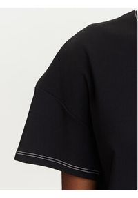 Karl Lagerfeld - KARL LAGERFELD T-Shirt A3W17019 Czarny Boxy Fit. Typ kołnierza: dekolt w karo. Kolor: czarny. Materiał: bawełna #2