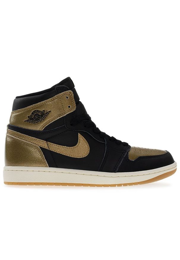 Buty męskie Air Jordan 1 High OG DZ5485-071 - czarno-złote. Kolor: czarny, złoty, wielokolorowy. Materiał: guma, syntetyk, skóra, materiał. Szerokość cholewki: normalna