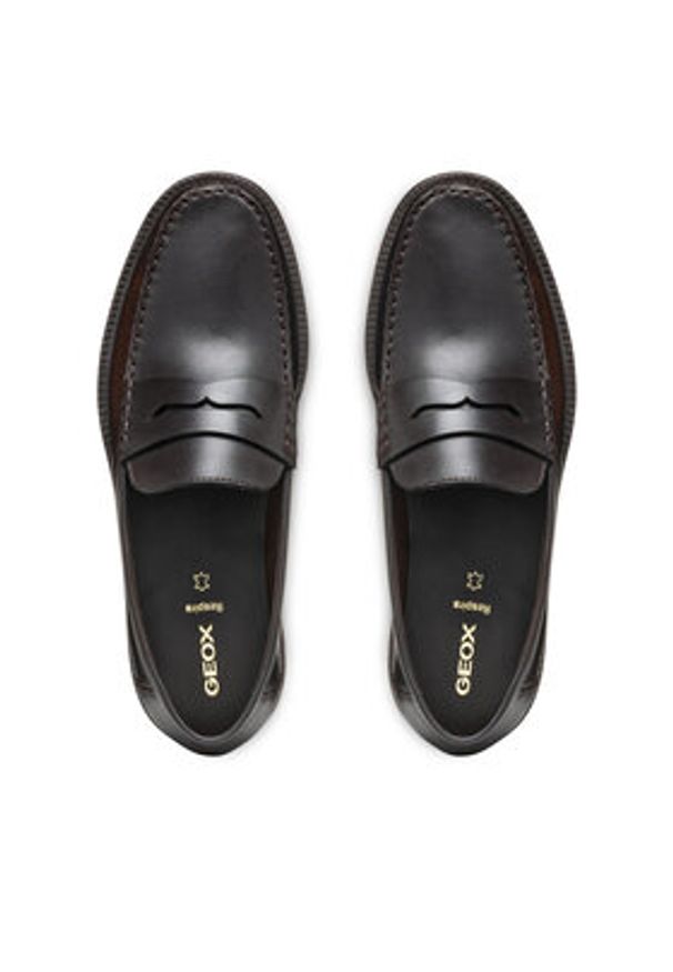 Geox Mokasyny U Recanati U55HVD 00043 C6009 Brązowy. Kolor: brązowy. Materiał: skóra