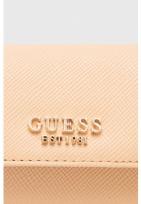 Guess portfel damski kolor pomarańczowy. Kolor: pomarańczowy. Materiał: materiał. Wzór: gładki #2