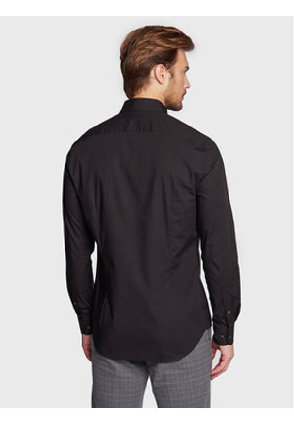 TOMMY HILFIGER - Tommy Hilfiger Koszula MW0MW25040 Czarny Slim Fit. Kolor: czarny. Materiał: bawełna
