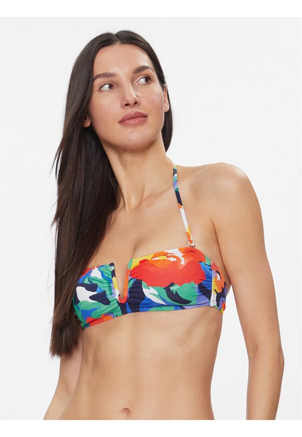 Lauren Ralph Lauren Góra od bikini 20496132 Kolorowy. Materiał: syntetyk. Wzór: kolorowy