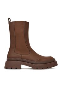 DeeZee Botki 13096-10 Brązowy. Kolor: brązowy. Materiał: syntetyk, materiał