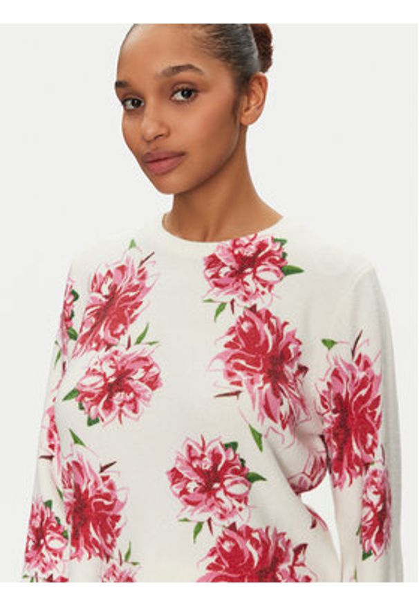 Morgan Sweter 251-MFLOWER Écru Regular Fit. Materiał: syntetyk