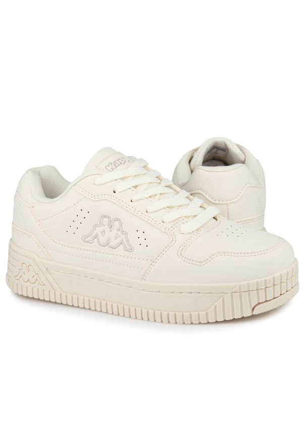 Buty damskie trampki sportowe Kappa EMELA. Kolor: biały. Materiał: tkanina, materiał, guma, syntetyk