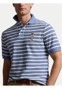 Polo Ralph Lauren Polo 710941863001 Niebieski Custom Slim Fit. Typ kołnierza: polo. Kolor: niebieski. Materiał: bawełna #5