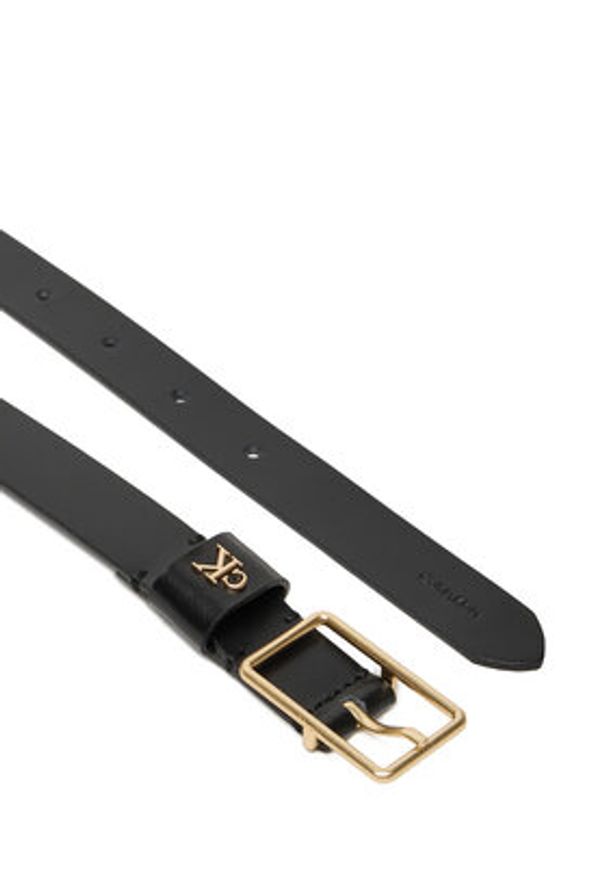 Calvin Klein Pasek Damski Square Buckle Ck Loop 25Mm LV04F7050G Czarny. Kolor: czarny. Materiał: skóra