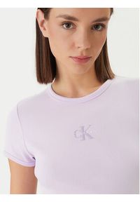 Calvin Klein Jeans Sukienka codzienna Monologo Baby LV047F241G Różowy Slim Fit. Okazja: na co dzień. Kolor: różowy. Materiał: bawełna. Typ sukienki: proste. Styl: casual #4