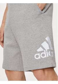 Adidas - adidas Szorty sportowe Essentials Big Logo IC9403 Szary Regular Fit. Kolor: szary. Materiał: bawełna. Styl: sportowy #5