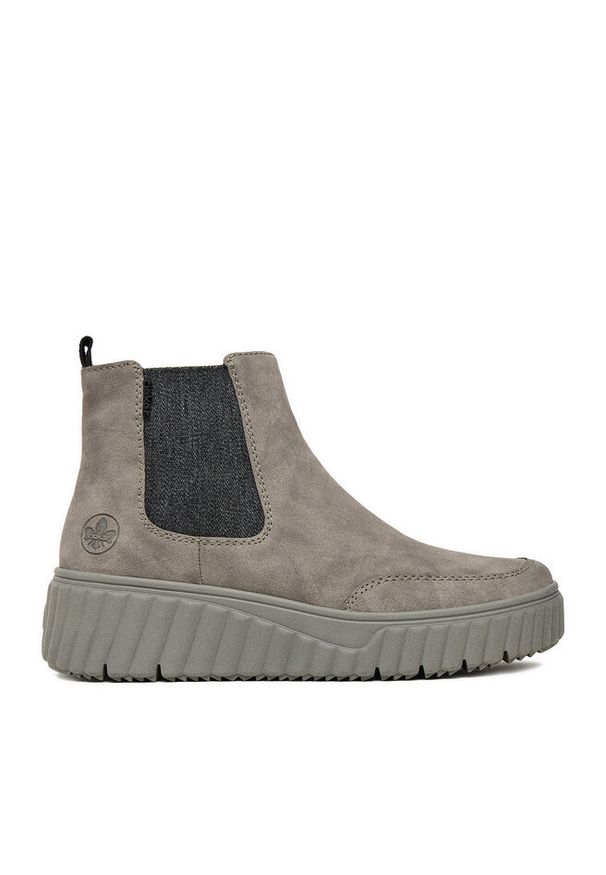 Botki Rieker. Kolor: szary