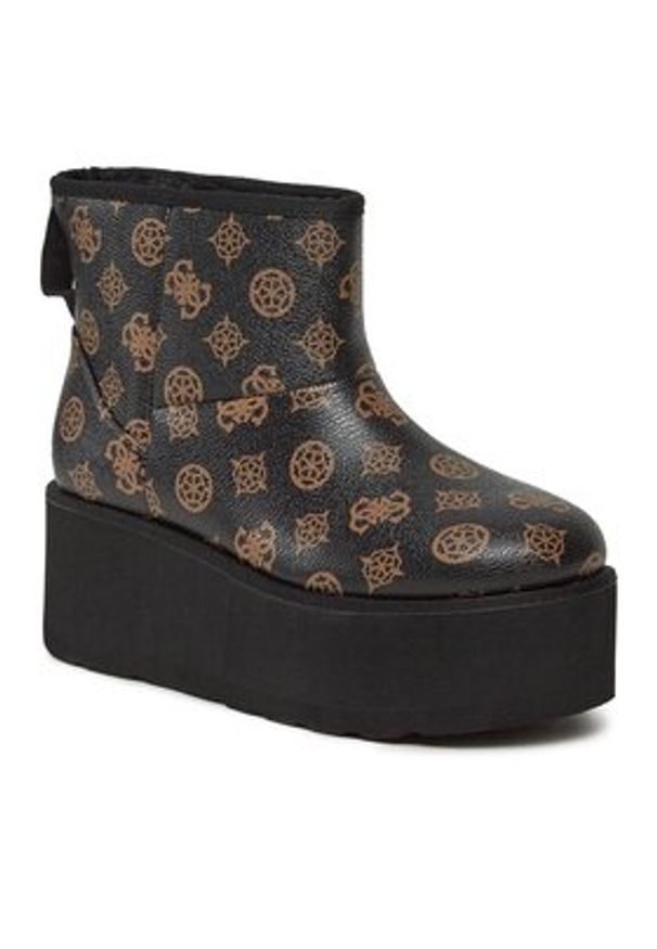 Guess Botki Jillan FL8JAL FAL10 Brązowy. Kolor: brązowy. Materiał: skóra