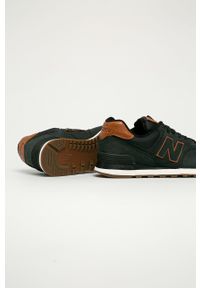 New Balance - Buty skórzane ML574NBI. Nosek buta: okrągły. Zapięcie: sznurówki. Kolor: czarny. Materiał: skóra. Szerokość cholewki: normalna. Model: New Balance 574 #2