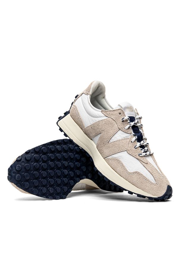 Buty sportowe męskie New Balance 327 (MS327RF1). Kolor: beżowy. Materiał: skóra, syntetyk, materiał, zamsz. Szerokość cholewki: normalna