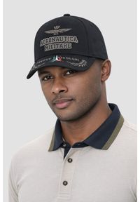 Aeronautica Militare - AERONAUTICA MILITARE Czarna męska czapka z daszkiem. Kolor: czarny. Styl: sportowy, casual, elegancki #2