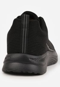 Born2be - Czarne Siateczkowe Buty Sportowe Sneakersy na Piankowej Podeszwie Physalane. Okazja: na co dzień, do pracy, na spacer. Zapięcie: sznurówki. Kolor: czarny. Materiał: jeans. Sport: turystyka piesza #4