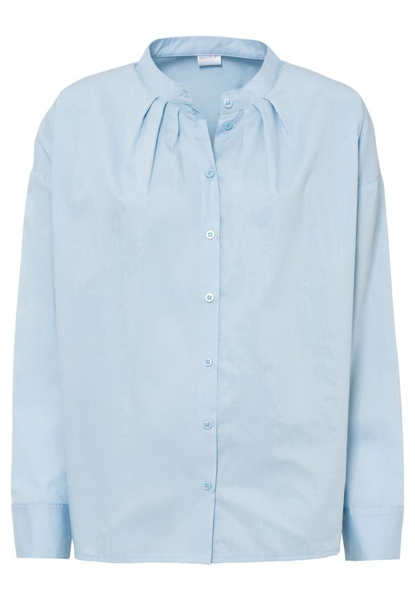 Bluzka oversize bonprix pudrowy niebieski. Kolor: fioletowy