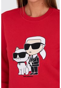 Karl Lagerfeld - KARL LAGERFELD Czerwona damska bluza Ikonik 2.0, Rozmiar XS. Kolor: czerwony #3