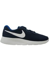 Buty do chodzenia damskie Nike Tanjun. Zapięcie: sznurówki. Kolor: niebieski. Materiał: materiał, syntetyk, tkanina. Szerokość cholewki: normalna. Model: Nike Tanjun. Sport: turystyka piesza
