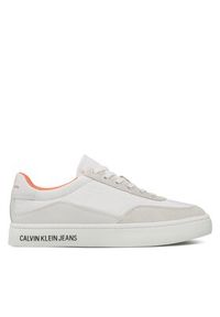 Calvin Klein Jeans Sneakersy Classic Cupsole Su Softny YM0YM00669 Biały. Kolor: biały. Materiał: materiał