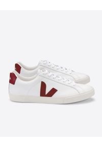 Veja - VEJA - Skórzane sneakersy Esplar Marsala. Kolor: biały. Materiał: skóra. Szerokość cholewki: normalna. Wzór: aplikacja #3