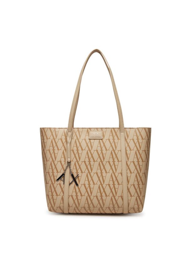 Armani Exchange Torebka XW001199 AF15325 F8035 Beżowy. Kolor: beżowy. Materiał: skórzane
