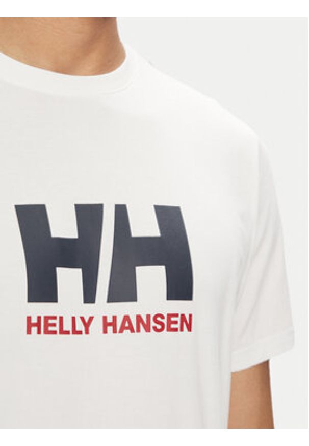 Helly Hansen T-Shirt Logo 54596 Biały Regular Fit. Kolor: biały. Materiał: bawełna