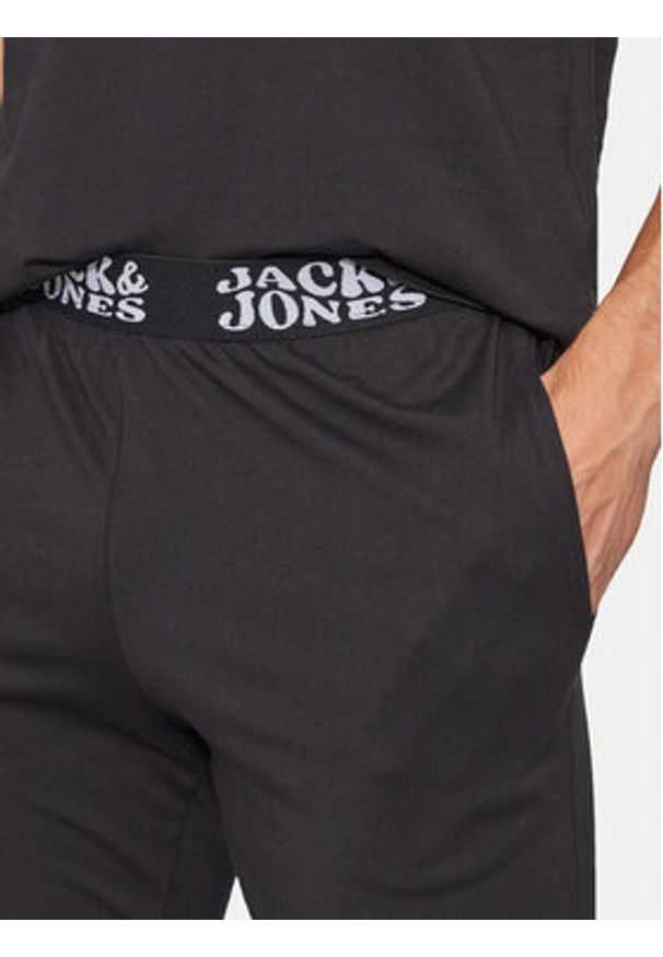 Jack & Jones - Jack&Jones Piżama Elton 12266998 Czarny Standard Fit. Kolor: czarny. Materiał: bawełna