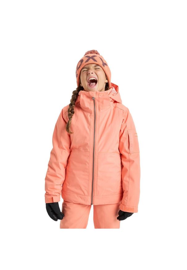 Roxy - Kurtka do sportów zimowych techniczna dla Dziewczynki MEADE 10K. Kolor: pomarańczowy. Sezon: zima. Sport: narciarstwo
