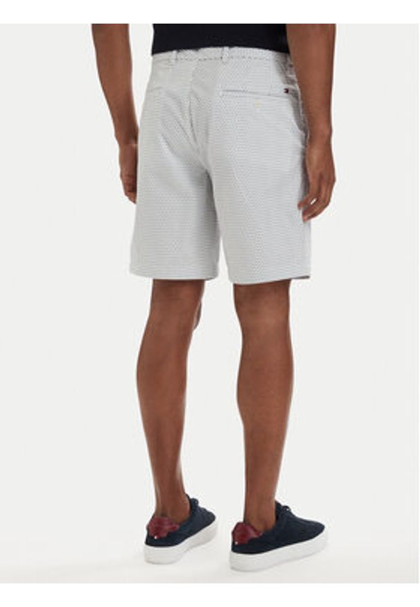 TOMMY HILFIGER - Tommy Hilfiger Szorty materiałowe Dover Print MW0MW42353 Biały Slim Fit. Kolor: biały. Materiał: bawełna. Wzór: nadruk