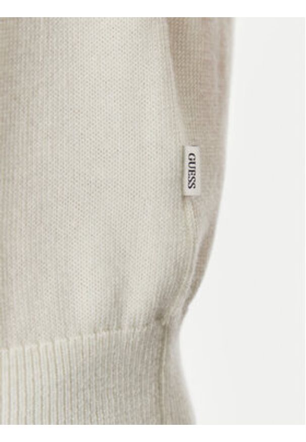 Guess Jeans Sweter W5GR03 Z3HO2 Écru Regular Fit. Materiał: syntetyk