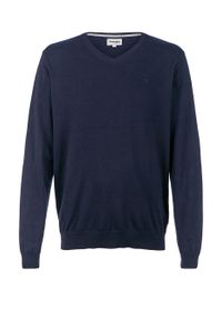 Wrangler - MĘSKI SWETER WRANGLER V NECK KNIT DARK NAVY W8A12PXAE. Typ kołnierza: dekolt w serek #5