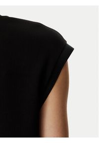 Karl Lagerfeld - KARL LAGERFELD Sukienka codzienna B2W13033 Czarny Regular Fit. Okazja: na co dzień. Typ kołnierza: dekolt w karo. Kolor: czarny. Materiał: syntetyk. Typ sukienki: proste. Styl: casual #5