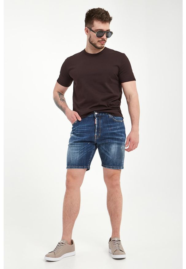 Spodenki męskie jeansowe Marine DSQUARED2. Materiał: jeans. Styl: marine