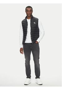 Karl Lagerfeld - KARL LAGERFELD Kamizelka 505711 500590 Czarny Regular Fit. Typ kołnierza: dekolt w karo. Kolor: czarny. Materiał: syntetyk. Długość rękawa: bez rękawów #5